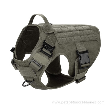 Nylon traning military dog harness with handle control